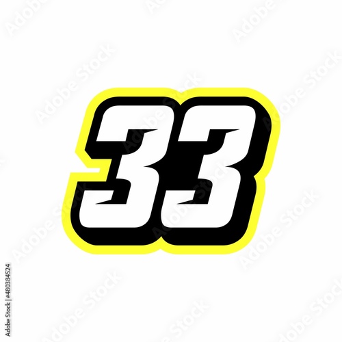 Racing number 33 logo design inspiration