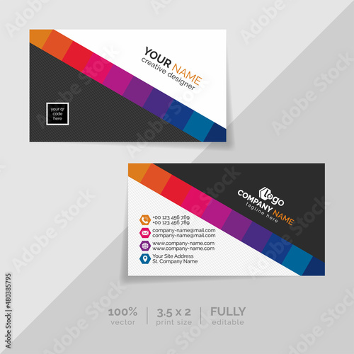 This modern creative elegant corporate business card is a must for your personal and office. 2 theme colorwork, black, and others. photo