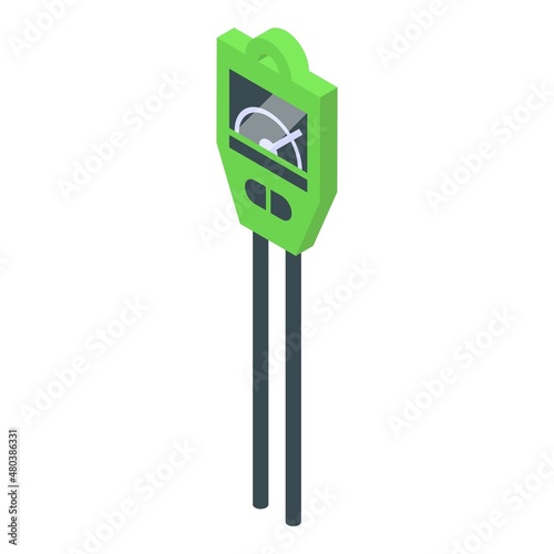 Alkaline ph meter icon isometric vector. Water test