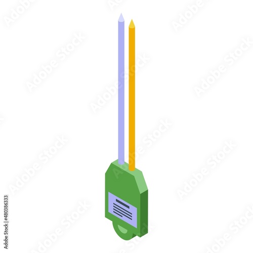 Soil ph meter icon isometric vector. Water alkaline