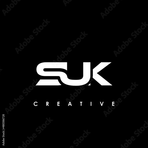 SUK Letter Initial Logo Design Template Vector Illustration