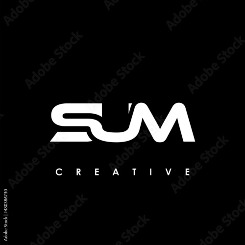 SUM Letter Initial Logo Design Template Vector Illustration