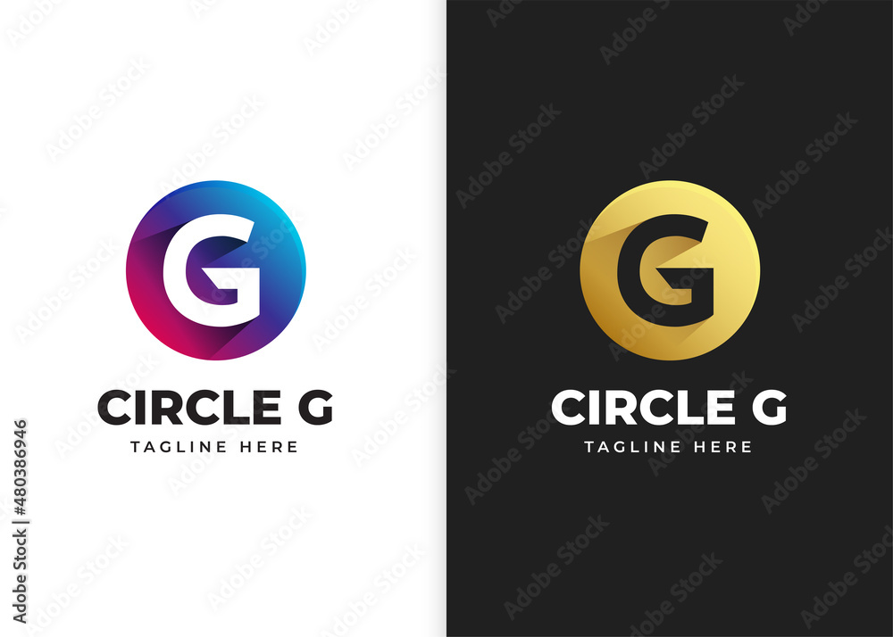 Letter G logo vector illustration with circle shape design