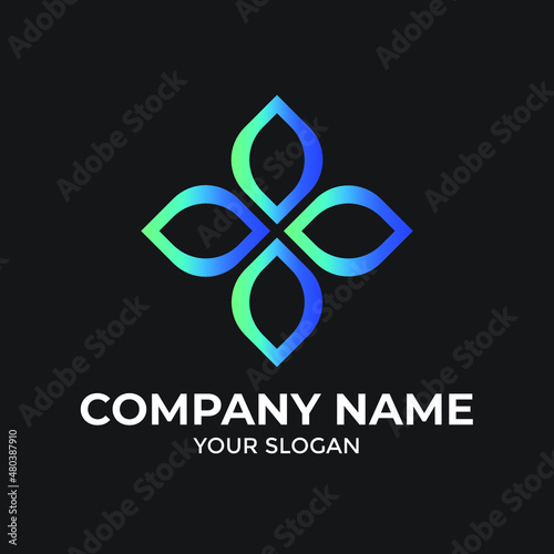 flowers technology logo perfect for company logo