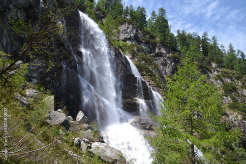 waterfall in the mountains