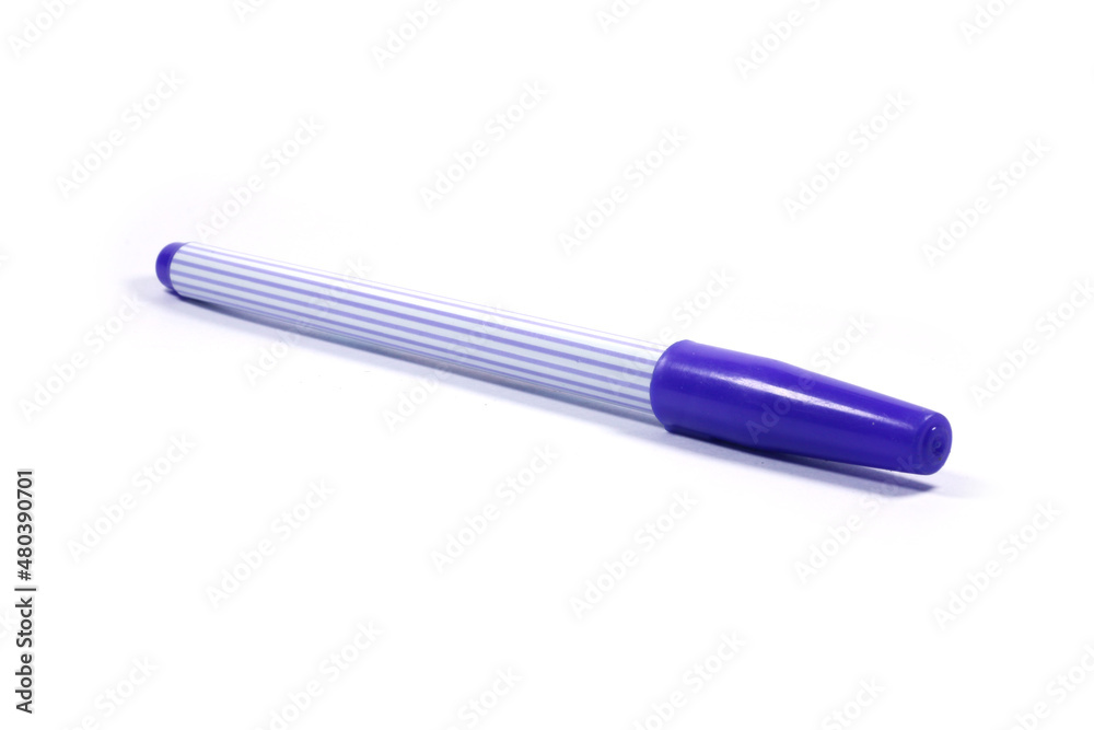 blue marker isolated on white background