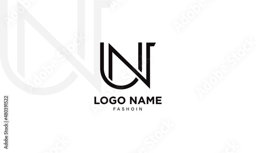 UN letter logo design on luxury background. UN monogram initials letter logo concept.