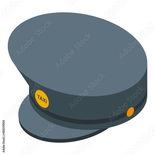 Taxi cap icon isometric vector. Driver cab