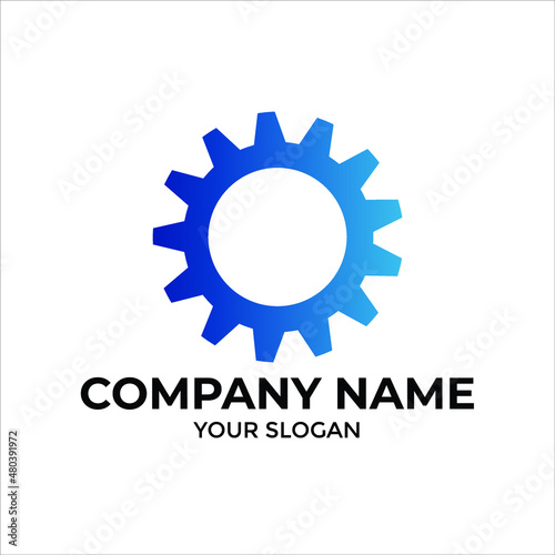 gradient gear logo perfect for industrial company logo