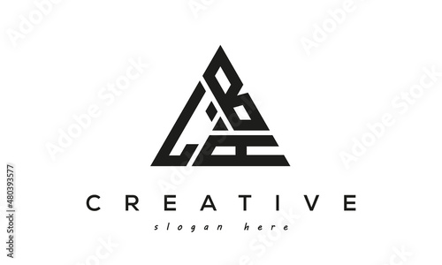LBA creative tringle three letters logo design photo