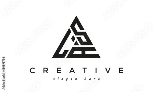 LSA creative tringle three letters logo design photo