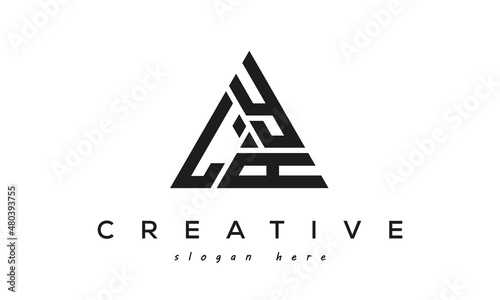 LYA creative tringle three letters logo design photo