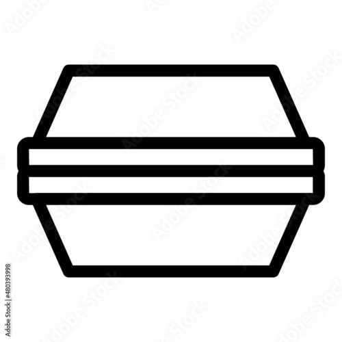 Plastic pack icon outline vector. Potato box