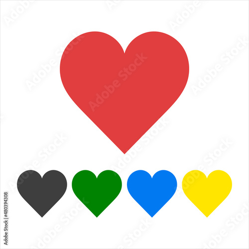 multicolored heart icon. Love. Holiday of lovers. Element for a greeting card.
