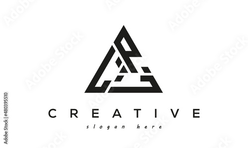 LPL creative tringle three letters logo design photo