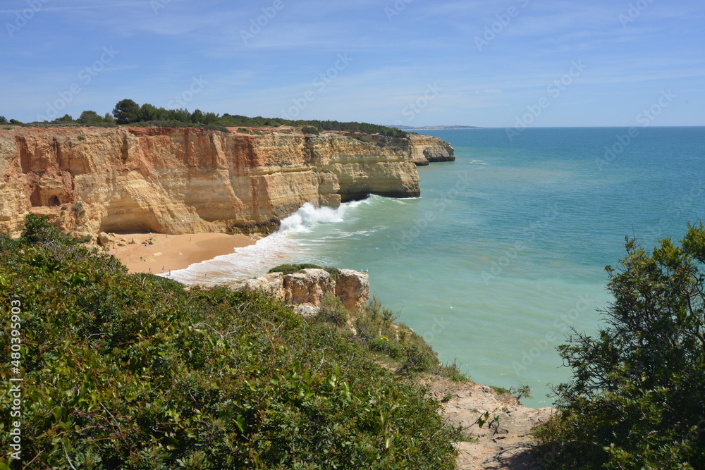 cliffs in the Algarve, Portugal
