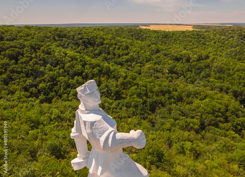 Monument to Artem on the mountain above the Svyatogorsk photo