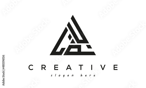 LUP creative tringle three letters logo design