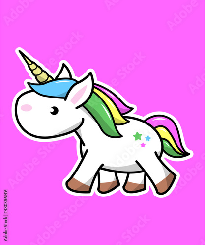 unicorn pastel color cute cartoon