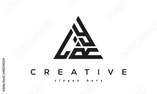 LYR creative tringle three letters logo design photo