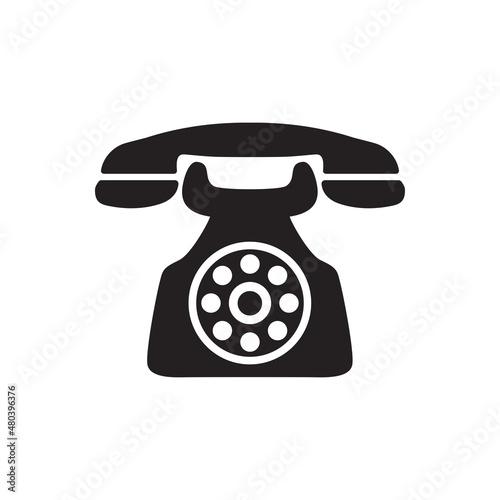 Telephone icon (vector illustration)