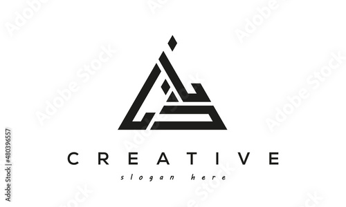 LLU creative tringle three letters logo design photo