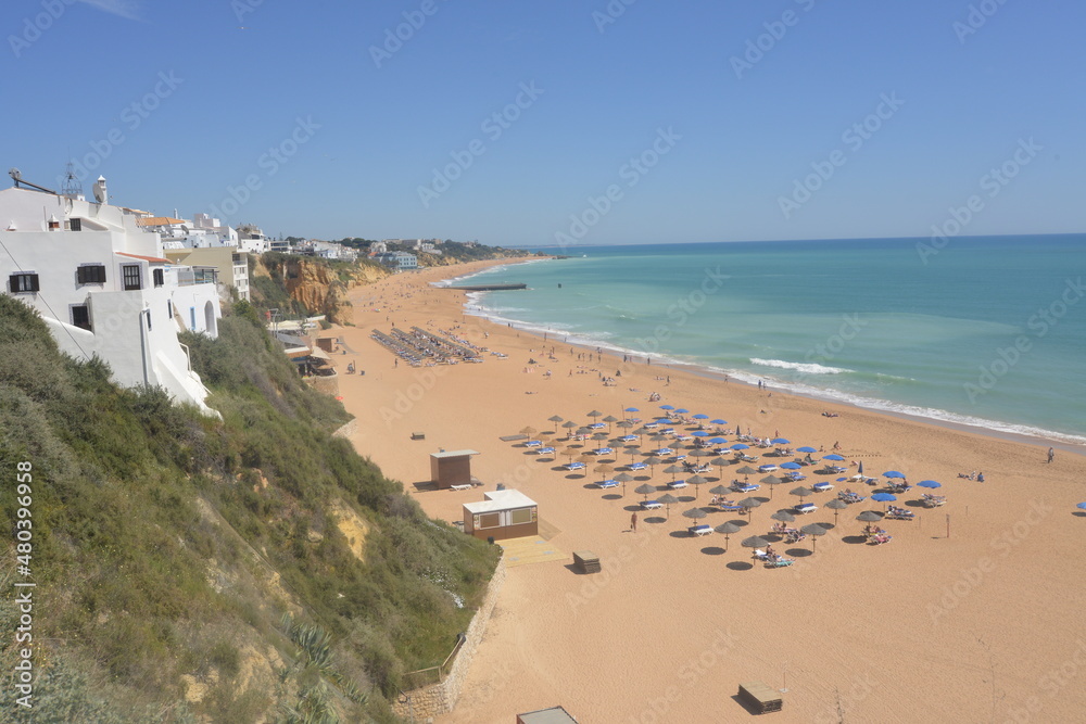 View of the beach in Albufeira