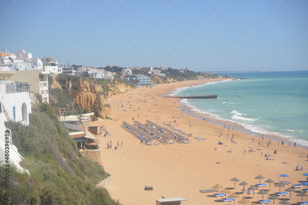 View of the beach in Albufeira