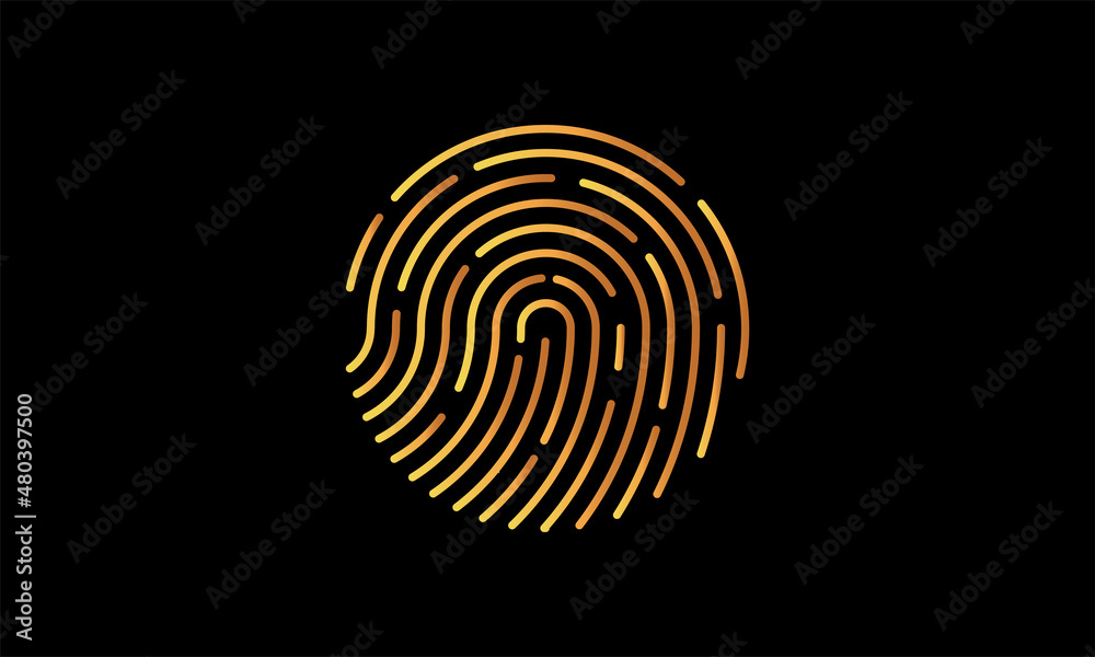Finger print for safty.Finger scan Privacy vector design.Gardient isolated concept. Finger print for safty.Finger scan Privacy vector design.Gardient isolated concept.