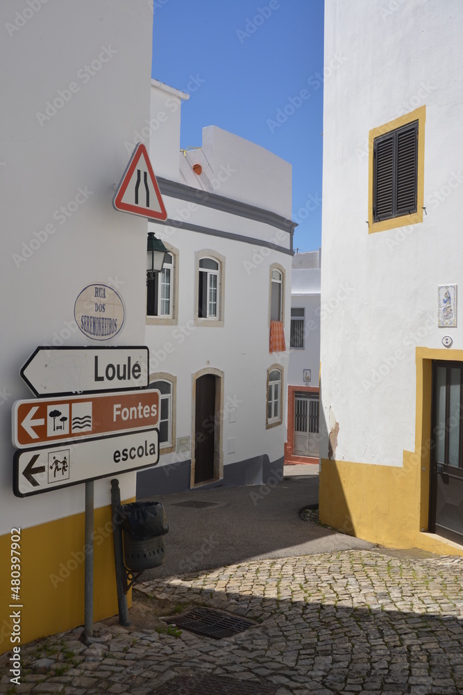 street in the old town of Albufeira, Portugal