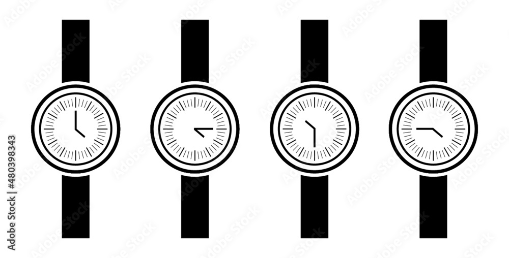 Watch flat design / ur design, Vector Watch flat design / ur design, Vector