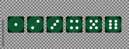 Green dices / grønne terninger, Vector