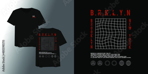 Brooklyn New York Vintage Streetwear T-Shirt Design Vector Illustration