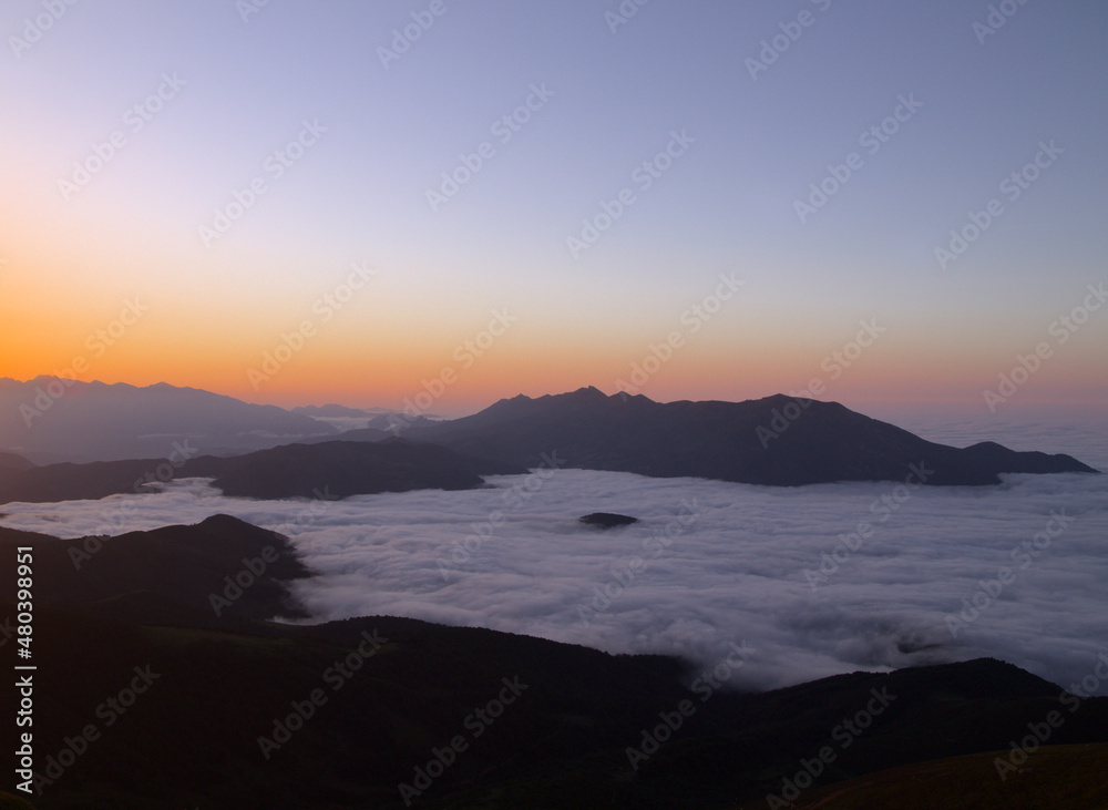 Mountainous part of Cantabria in the north of Spain, hiking route around Alto Campo mountain, summer
Mountainous part of Cantabria in the north of Spain, hiking route around Alto Campo mountain, summer
