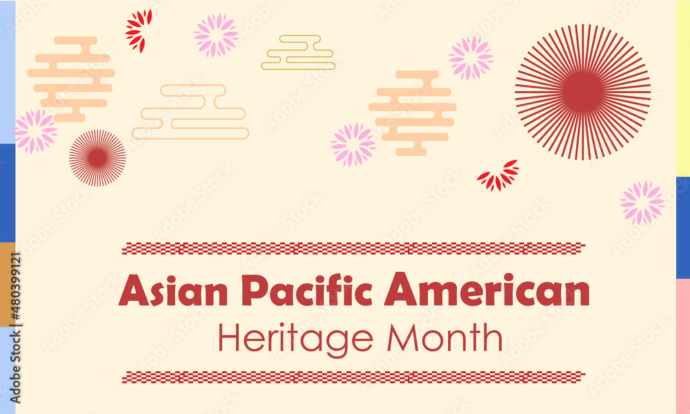 Asian Pacific American Heritage Month. Celebrated in May. Traditions and history of Asian Americans and Pacific Islanders in the United States. asian style vector