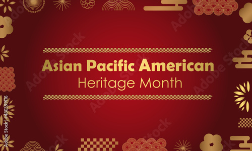 Asian Pacific American Heritage Month. Celebrated in May. Traditions and history of Asian Americans and Pacific Islanders in the United States. asian style vector