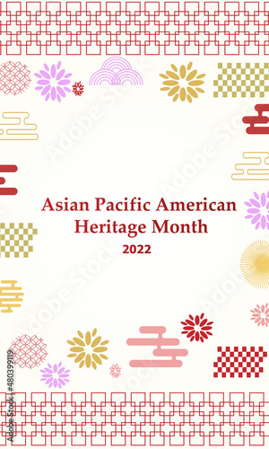 Asian Pacific American Heritage Month. Celebrated in May. Traditions and history of Asian Americans and Pacific Islanders in the United States. asian style vector