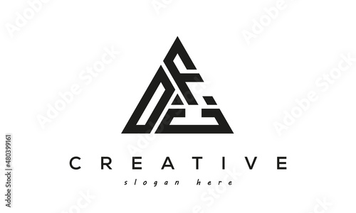 OFC creative tringle three letters logo design