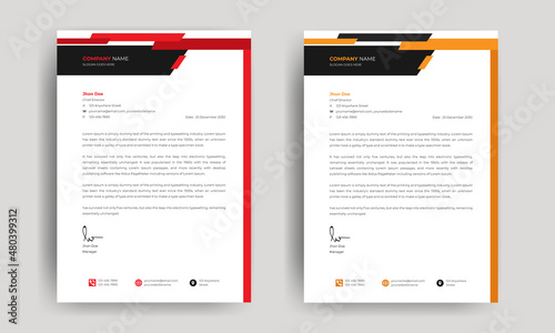 Modern business letterhead template design , fully editable professional clean design 