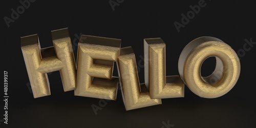 word hello in 3d modern