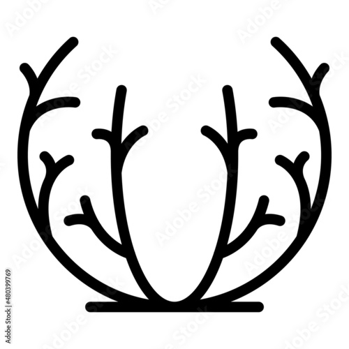 Rough bush icon outline vector. Desert tumbleweed