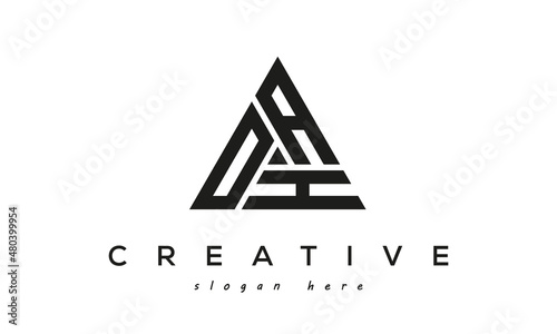 OAH creative tringle three letters logo design photo