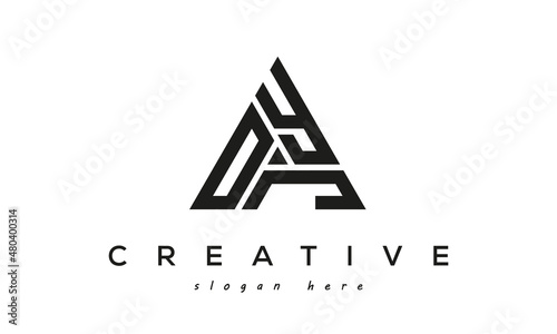 OYJ creative tringle three letters logo design photo