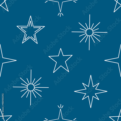 Seamless pattern with stars. Backgrounds and wallpapers for invitations  cards  fabrics  packaging  textiles  posters. Vector illustration.