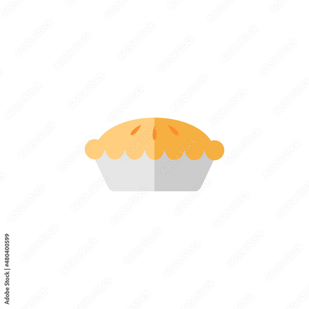 Illustration of Apple Pie Flat Icon - Fast Food Icon Set Vector Illustration Design. Illustration of Apple Pie Flat Icon - Fast Food Icon Set Vector Illustration Design.