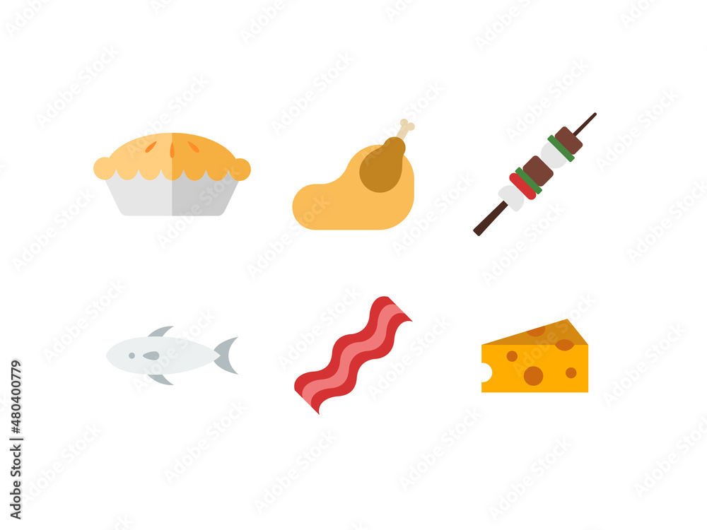 Set of Fast Foods Flat Icon Vol. 9 - Fast Food Icon Set Vector Illustration Design. Set of Fast Foods Flat Icon Vol. 9 - Fast Food Icon Set Vector Illustration Design.