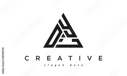 OYL creative tringle three letters logo design photo