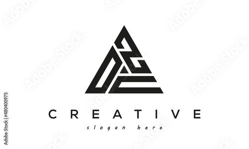 OZN creative tringle three letters logo design photo