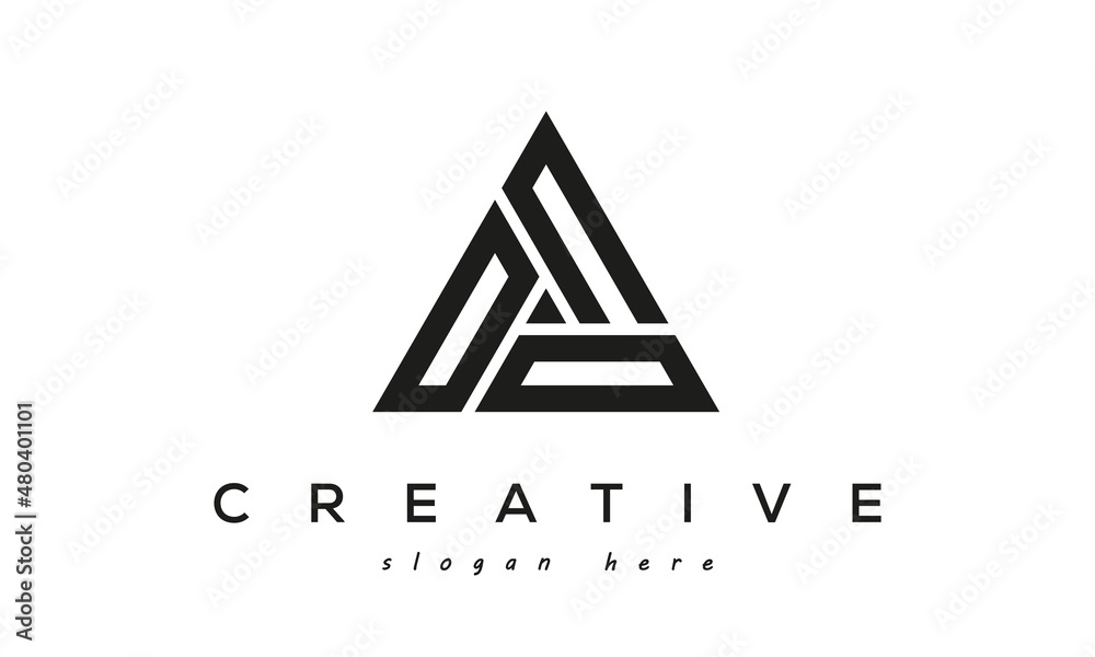ONO creative tringle three letters logo design Stock Vector | Adobe Stock