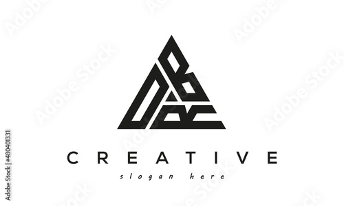 OBR creative tringle three letters logo design	